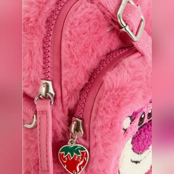 NWT Disney Lotso Bear Plush Crossbody Bag Cell Phone Holder - Picture 3 of 5